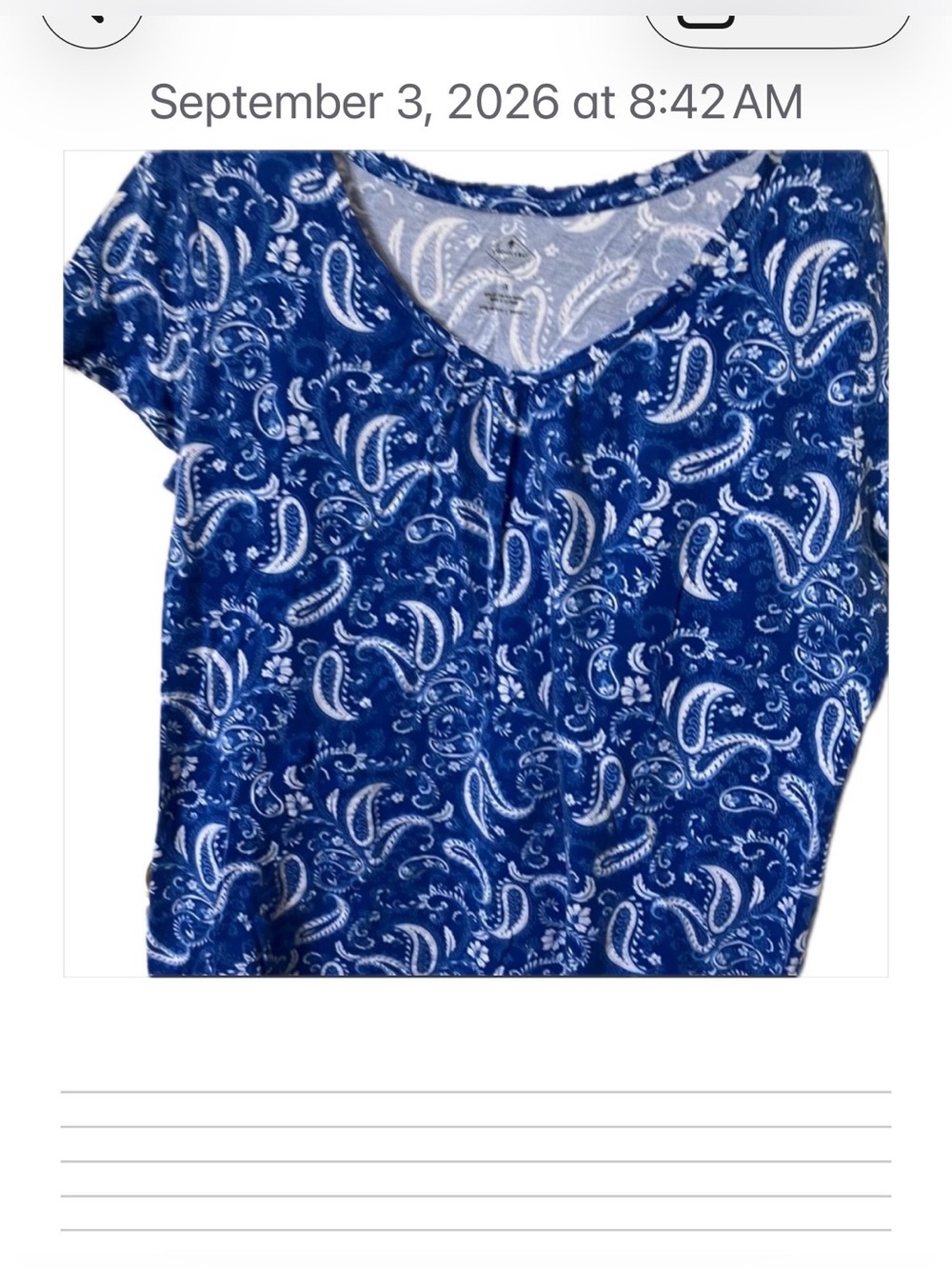 St. John’s bay v-neck tee 1X